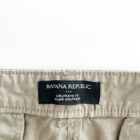 Banana Republic Womens Casual Pants Girlfriend Fit Light Olive Green Size 14 - Picture 4 of 9